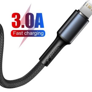 3A Fast Charging USB Charger Cable For iPhone 13 12 11 Pro X XR XS Max 6s 7 8 Plus 5s SE 2020 iPad Origin Data Cord Long Line 3m